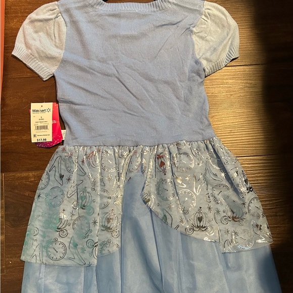 Disney Princess Knit Cinderella Blue Dress - Picture 3 of 4